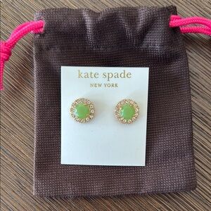 Kate Spade Green Floral Stud Earrings